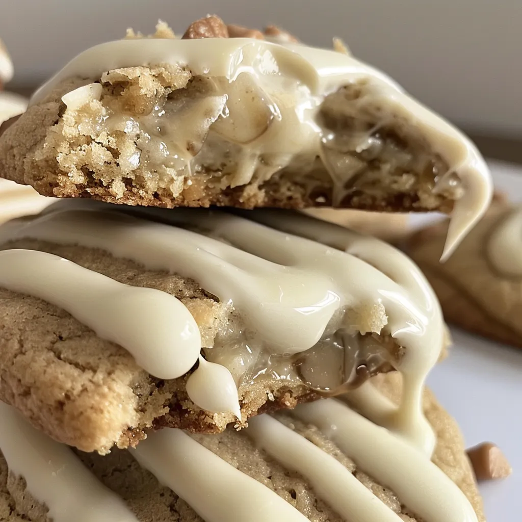 White Chocolate Dipped Chewy Maple Cookies for Christmas