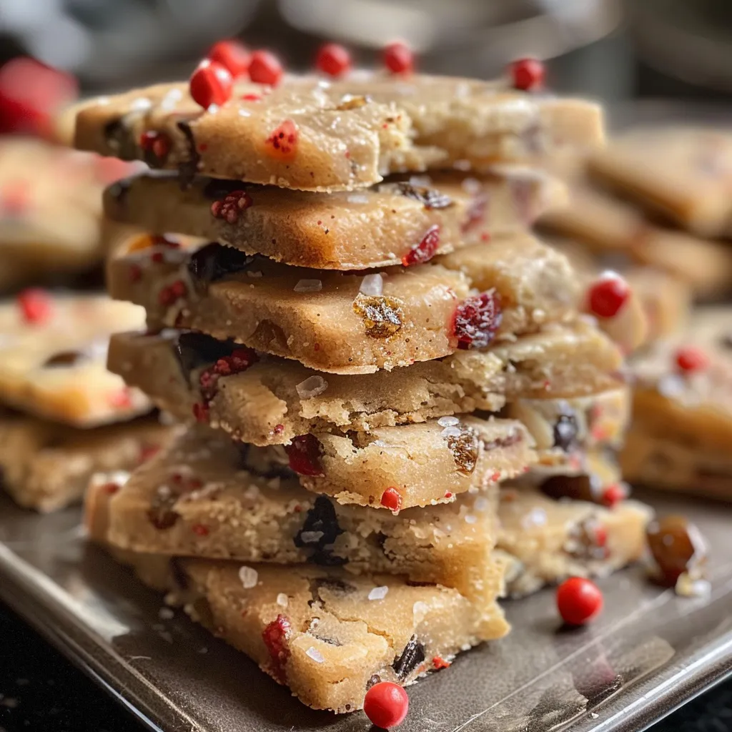 Fruitcake Shortbread Cookies