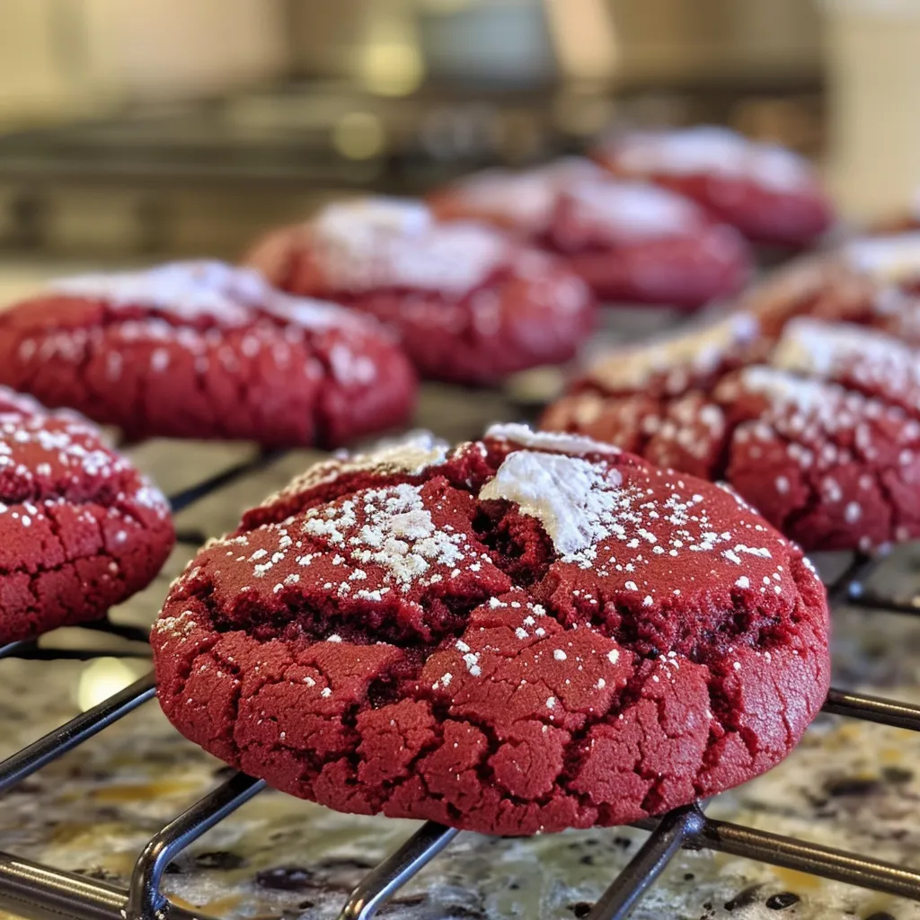 Red Velvet Crinkle Cookies – Festive and Fudgy
