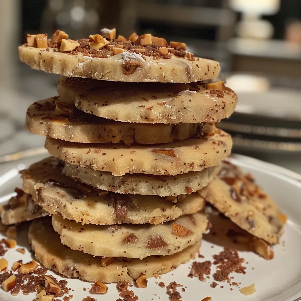 Easy Slice and Bake Toffee Shortbread Cookies