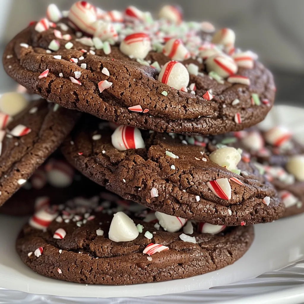 Triple Chocolate Peppermint Cookies