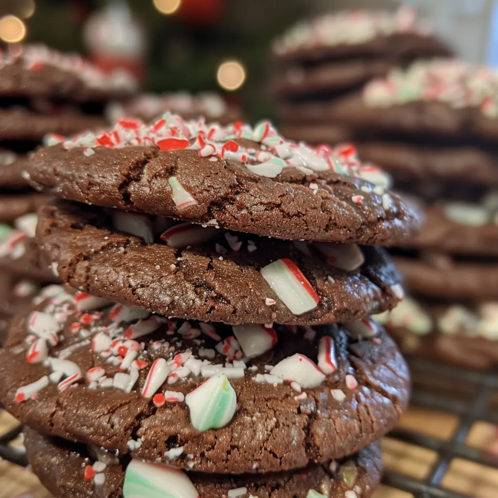 Fudgy Double Chocolate Peppermint Cookies for Christmas!