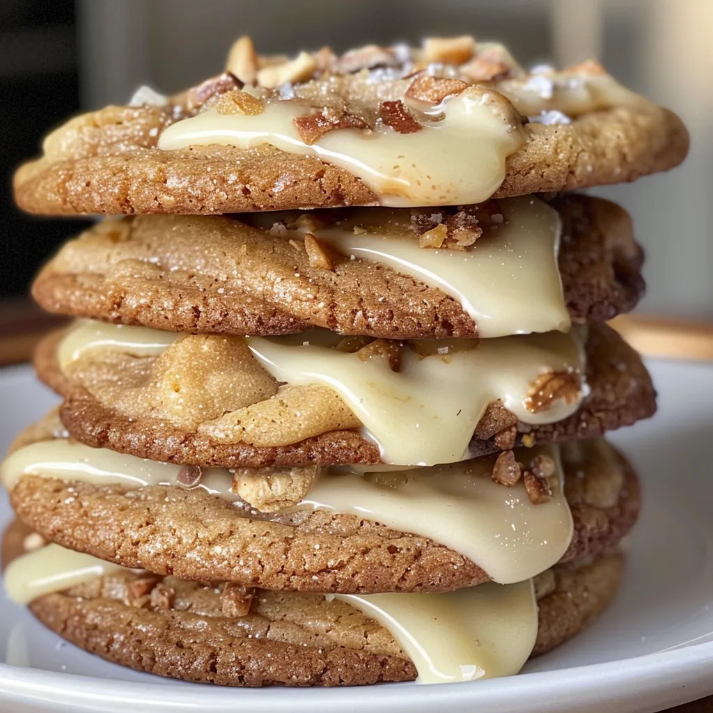 White Chocolate Dipped Chewy Maple Cookies for Christmas