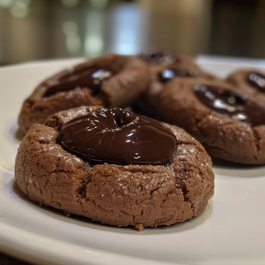 Chocolate Thumbprint Cookies - In Bloom Bakery