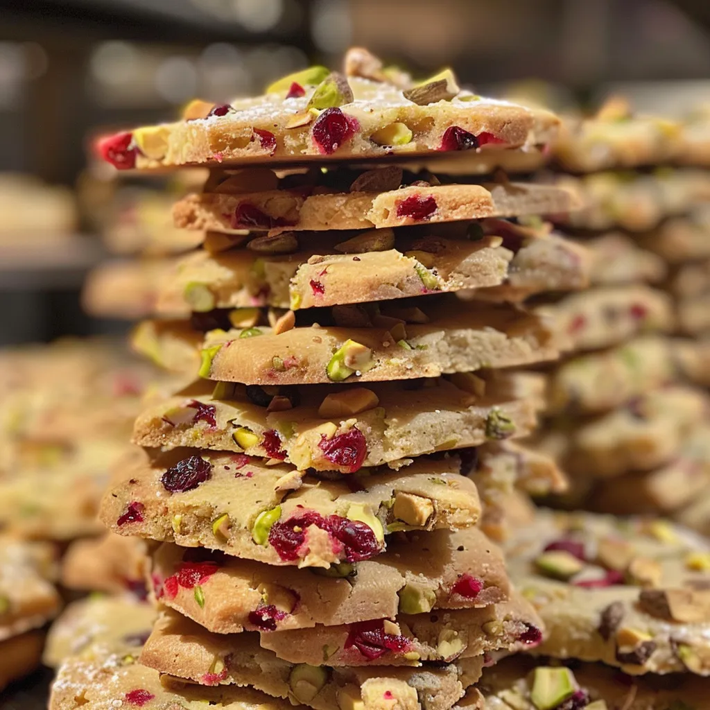 Cranberry Pistachio Shortbread Cookies