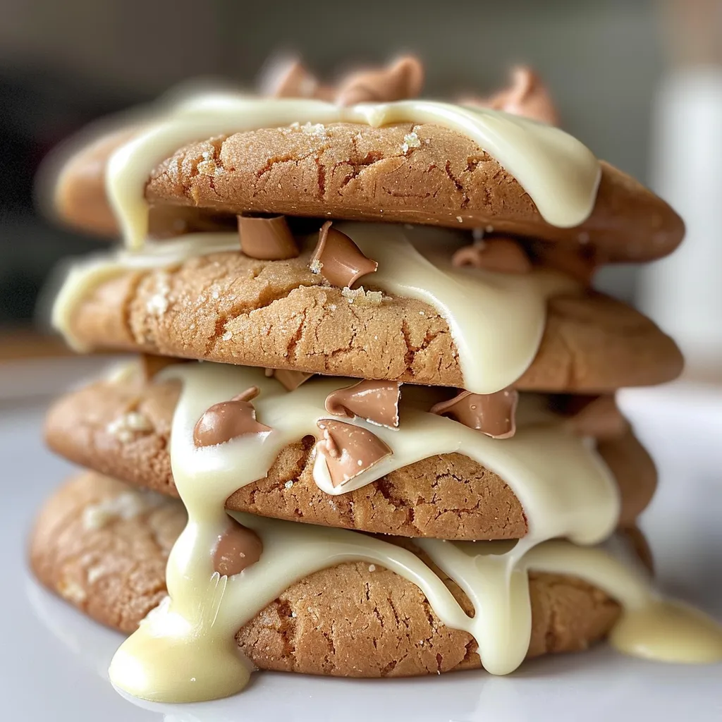 White Chocolate Dipped Chewy Maple Cookies for Christmas