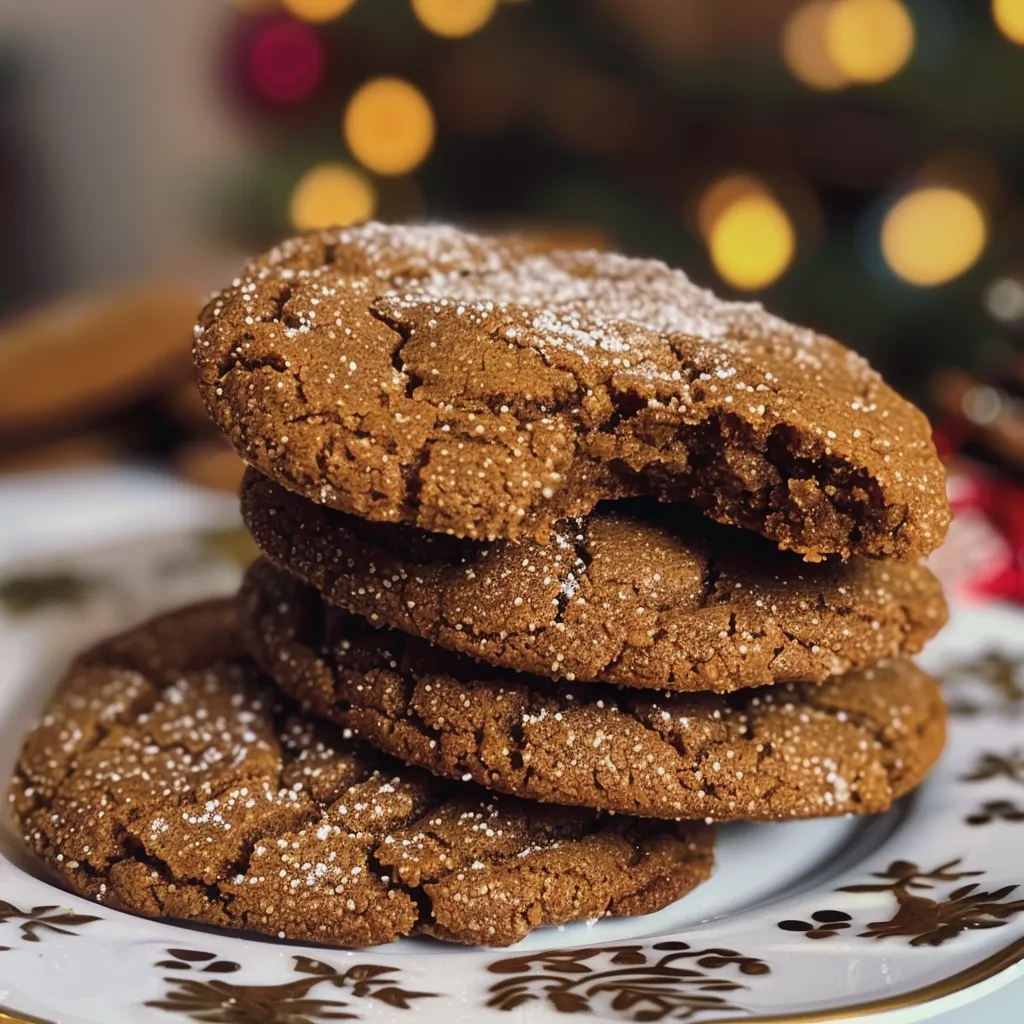 Gingerbread Crinkle Cookies for the Holiday Cookie Swap
