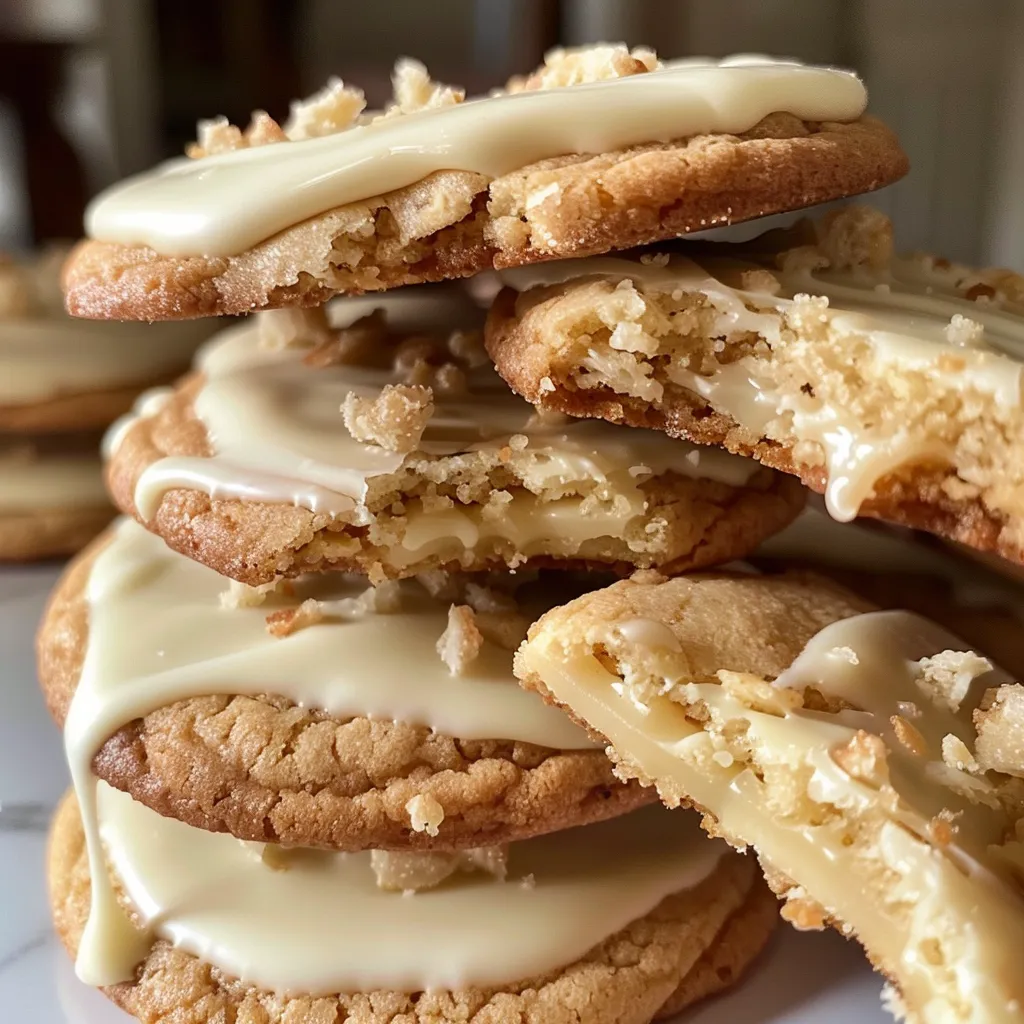 White Chocolate Dipped Chewy Maple Cookies for Christmas