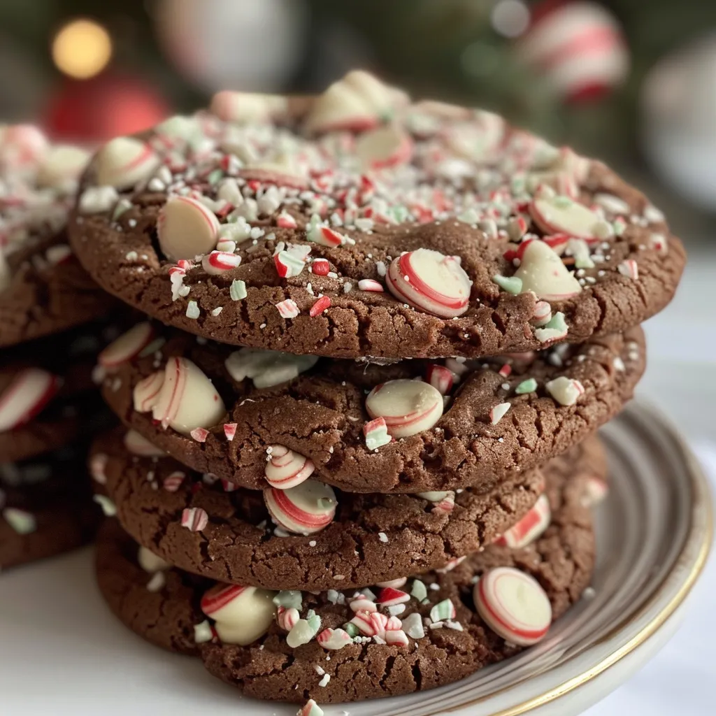 Peppermint Hot Chocolate Cookies Recipe with Rich Cocoa and Minty Flavor