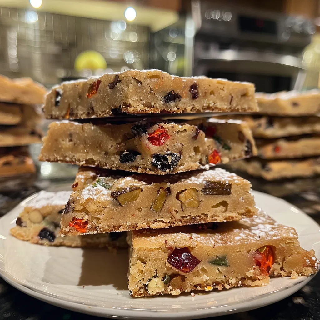 Fruitcake Shortbread Cookies