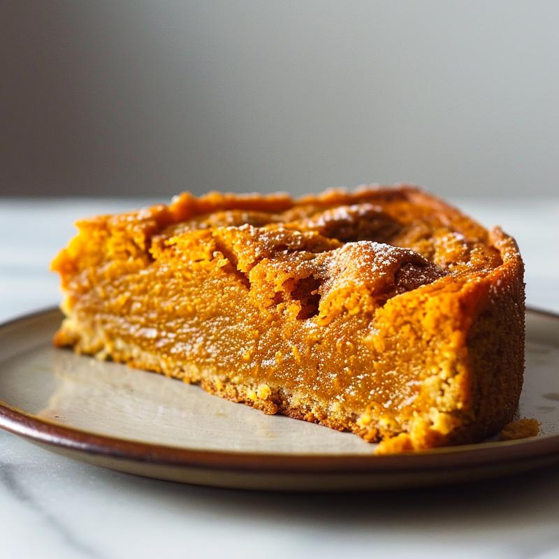 Close-up of a delicious sweet potato casserole with pecan topping on a white marble surface.
