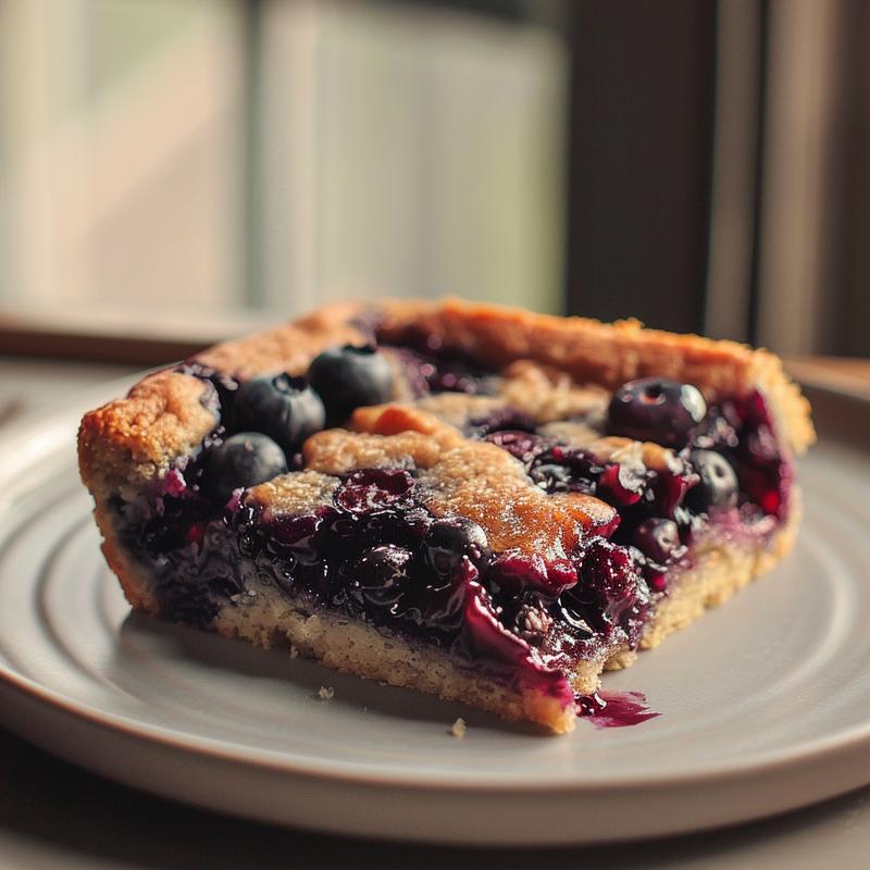 Close-up view of a portion of high-protein breakfast casserole featuring turkey sausage and spinach on a white marble surface.
