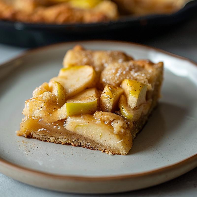 Close-up of a delicious portion of crack breakfast casserole on a light grey ceramic plate.