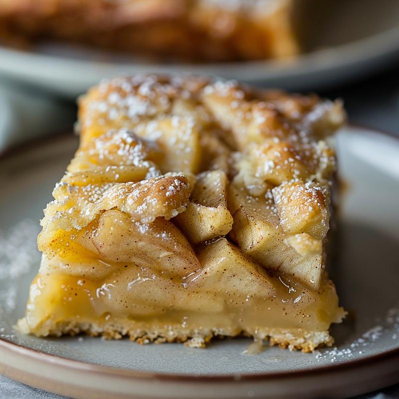 Close-up of a creamy portion of slow cooker funeral potatoes on a light wood board.