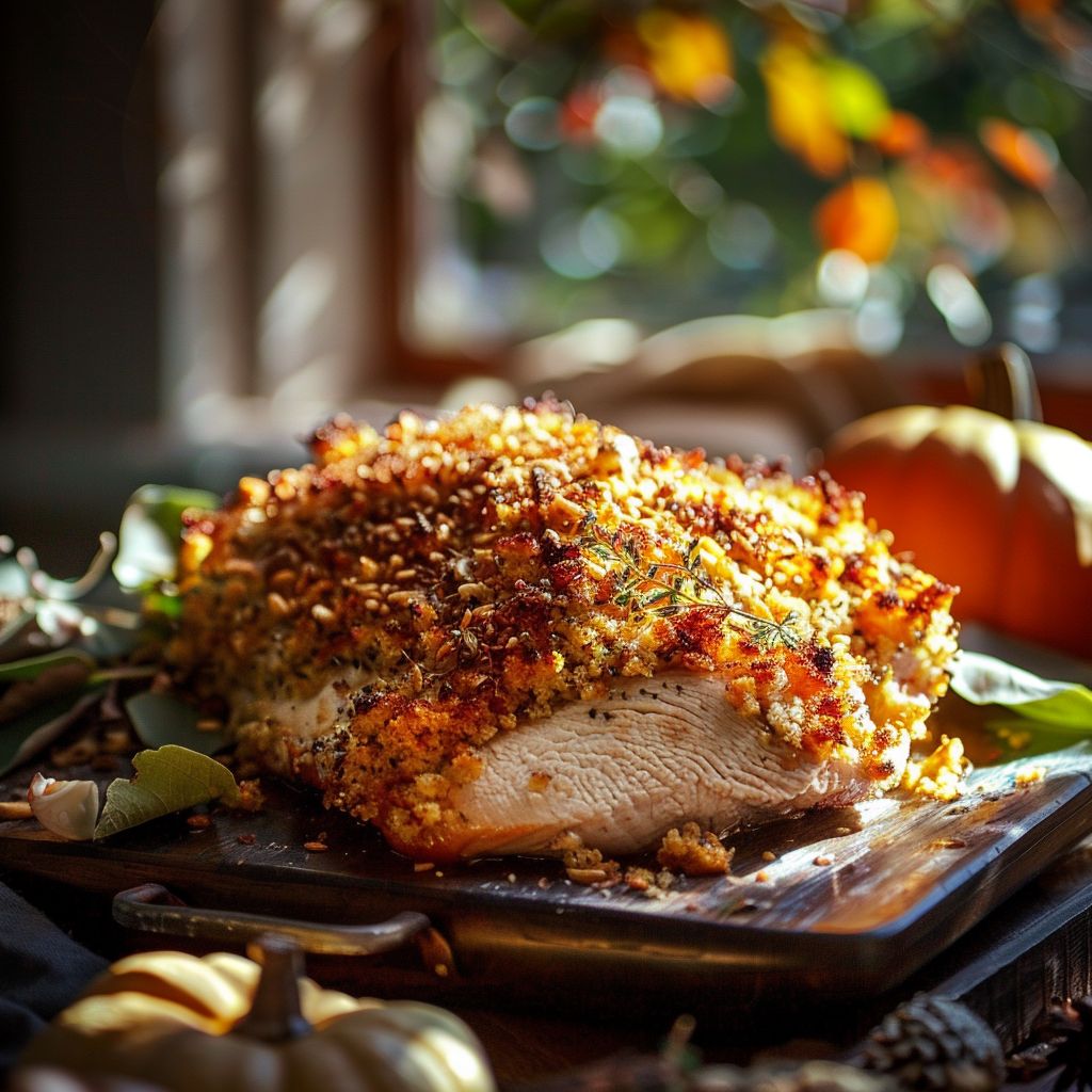 A beautifully arranged fall family dinner table with seasonal dishes and decorations.