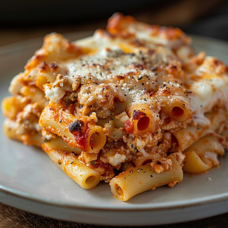 Close-up of a portion of hashbrown egg bake on a light grey ceramic plate.