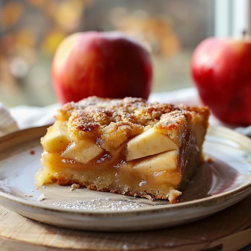 Close-up of a roasted potato breakfast casserole on a light grey ceramic plate.